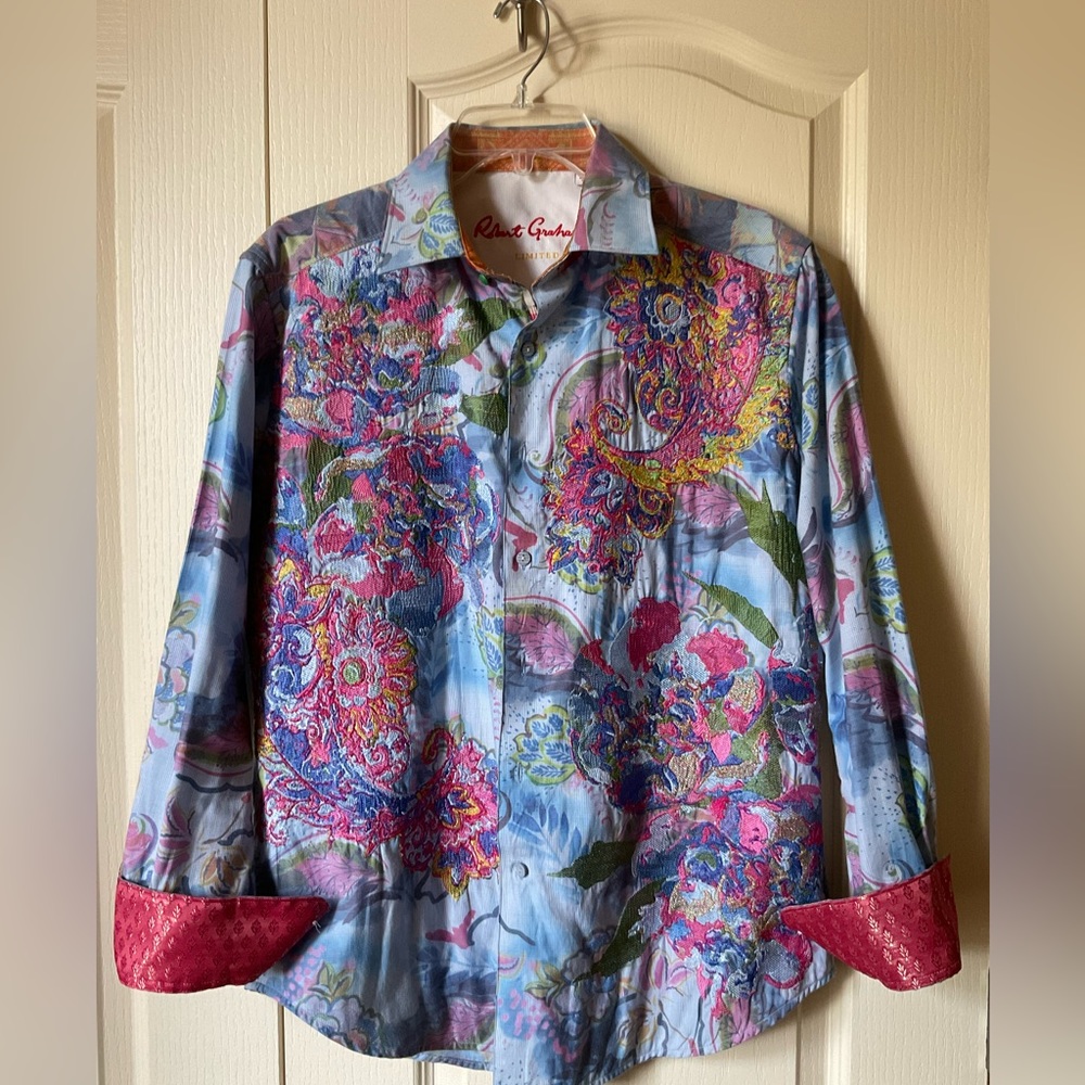 Robert Graham Limited Edition Embroidered and Mixed Print Classic Fit Shirt